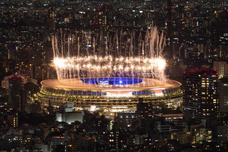 东京奥运会闭幕式尾声阶段视频