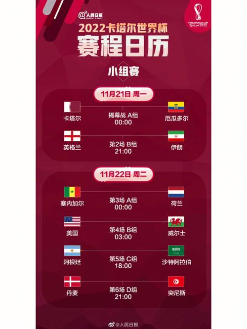 卡塔尔世界杯赛程表图片